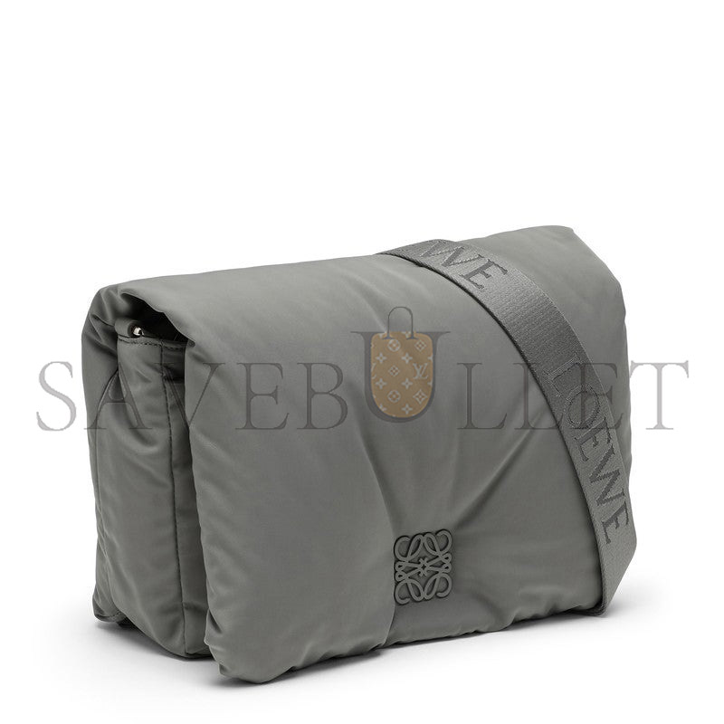 LOEWE GOYA ASPHALT NYLON PUFFER BAG MEN B896G22X01NY (30*20.5*10cm)